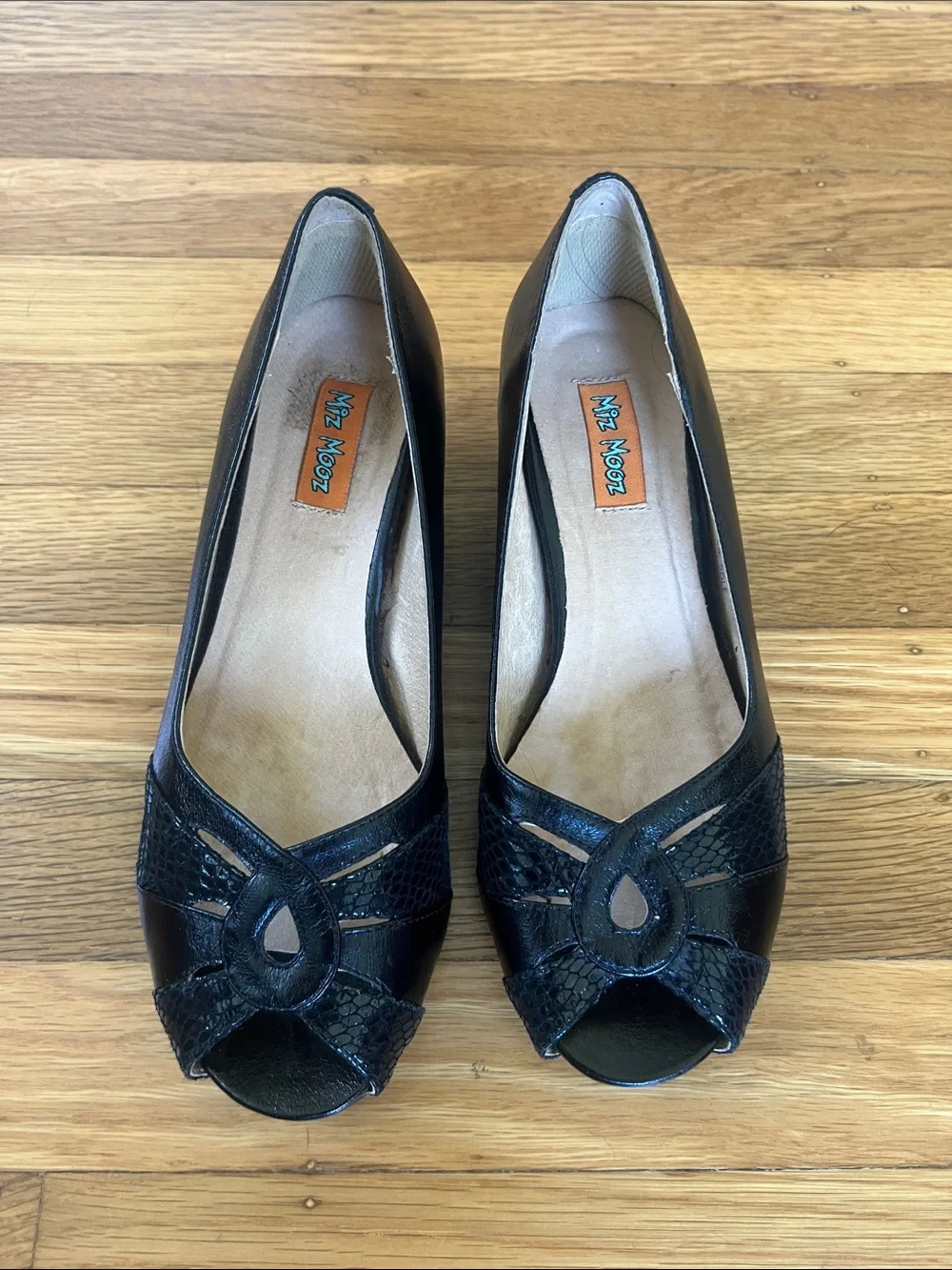 Miz Mooz Tally Peep Toe Wedges